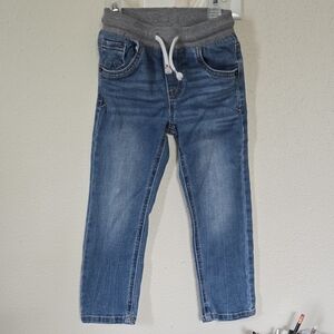 Cat & Jack Blue Jeans with Gray Waistband